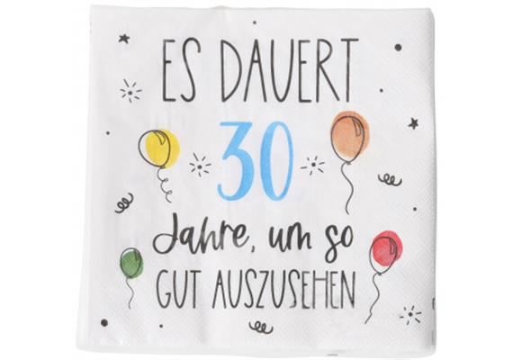Es dauert 30 Serviette
