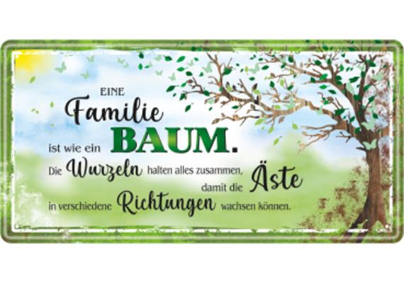 Familie Baum Metallschild