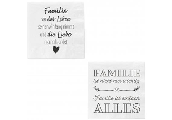 Familie Servietten (2 sort.)