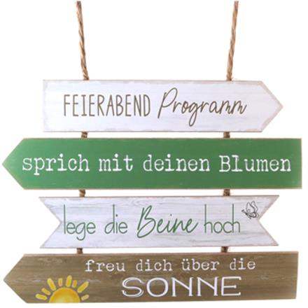 Feierabend Programm Holzschild
