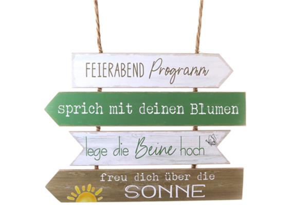 Feierabend Programm Holzschild