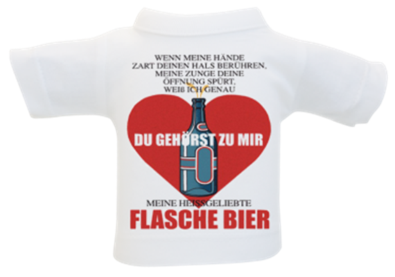 Flasche Bier Mini-T-Shirt