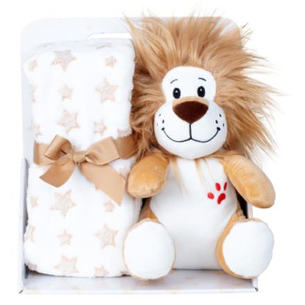Fleecedecke Plüsch Löwe Geschenkset