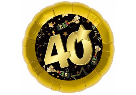 Folienballon 40. Geburtstag (45 cm)