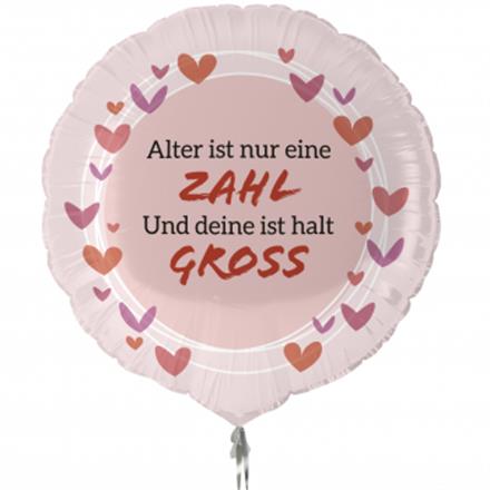 Folienballon Alter nur Zahl (45 cm)