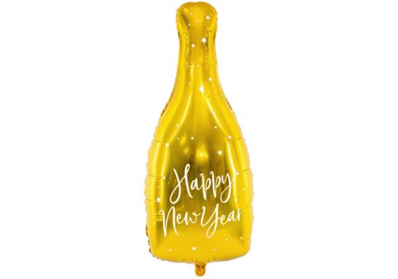 Folienballon Flasche New Year gold (82 cm) | Bild 1