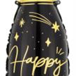 Folienballon Flasche New Year schwarz (98 cm) | Bild 1