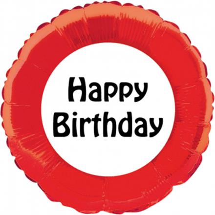 Folienballon Happy Birthday (45 cm)