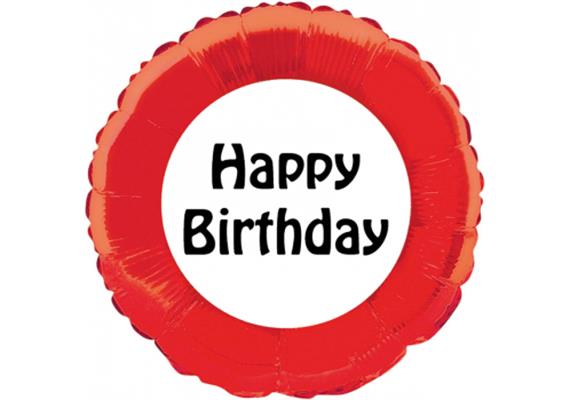 Folienballon Happy Birthday (45 cm)