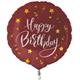 Folienballon Happy Birthday rot (45 cm)