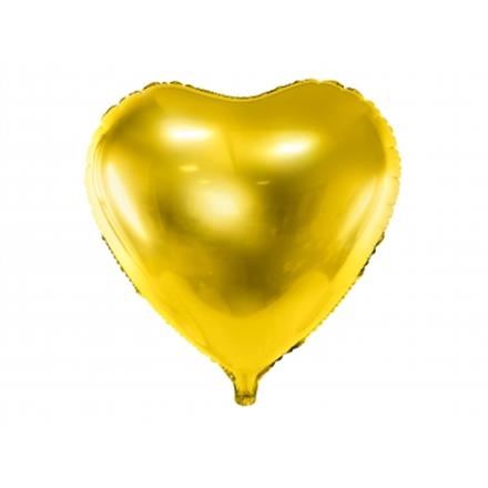 Folienballon Herz gold (45 cm)