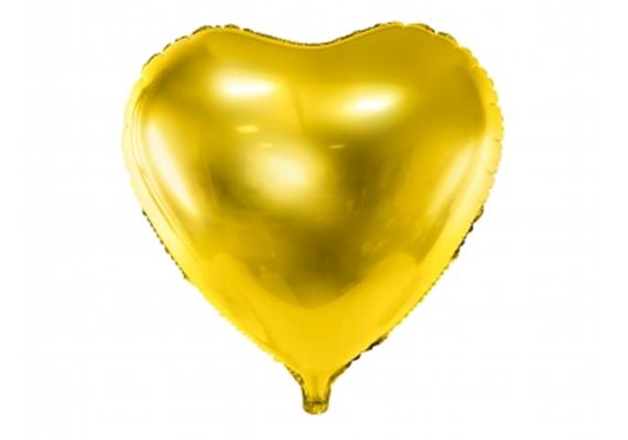 Folienballon Herz gold (45 cm) | Bild 1