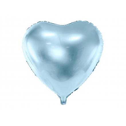 Folienballon Herz hellblau (45 cm)