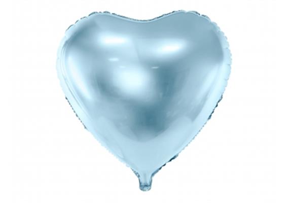 Folienballon Herz hellblau (45 cm) | Bild 1