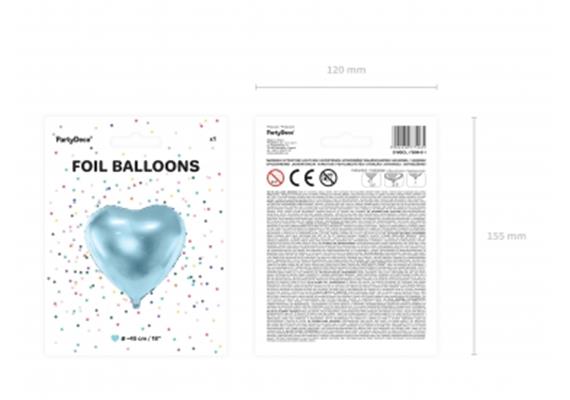 Folienballon Herz hellblau (45 cm) | Bild 2
