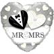 Folienballon Herz Mr&Mrs (45 cm)