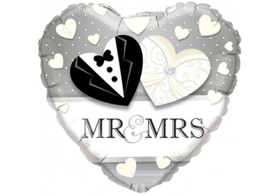 Folienballon Herz Mr&Mrs (45 cm)