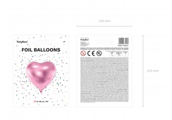 Folienballon Herz rosa (45 cm) | Bild 2