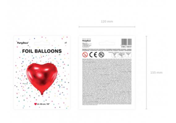 Folienballon Herz rot (45 cm) | Bild 2