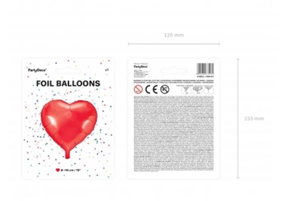 Folienballon Herz rot (60 cm!) | Bild 2