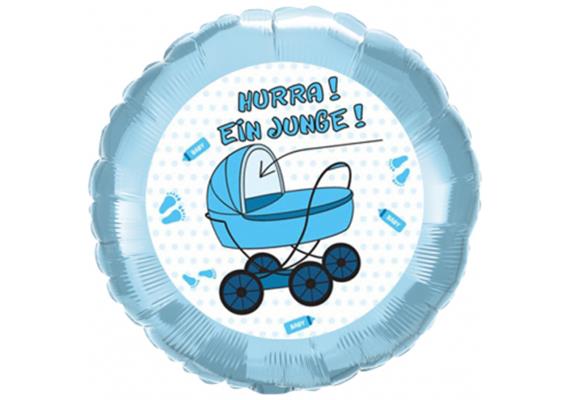 Folienballon Hurra Junge (45 cm)