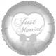 Folienballon Just Married silber (45 cm)