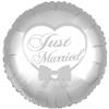 Folienballon Just Married silber (45 cm)