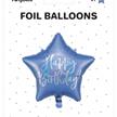 Folienballon Stern Birthday blau (40 cm) | Bild 2