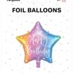 Folienballon Stern Birthday bunt (40 cm) | Bild 2