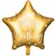 Folienballon Stern Birthday gold (40 cm)