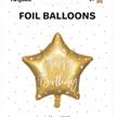 Folienballon Stern Birthday gold (40 cm) | Bild 2