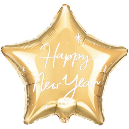 Folienballon Stern New Year (47 cm)