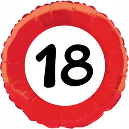 Folienballone rot 18. Geburtstag (45 cm)