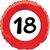 Folienballone rot 18. Geburtstag (45 cm)