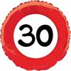 Folienballone rot 30. Geburtstag (45 cm)