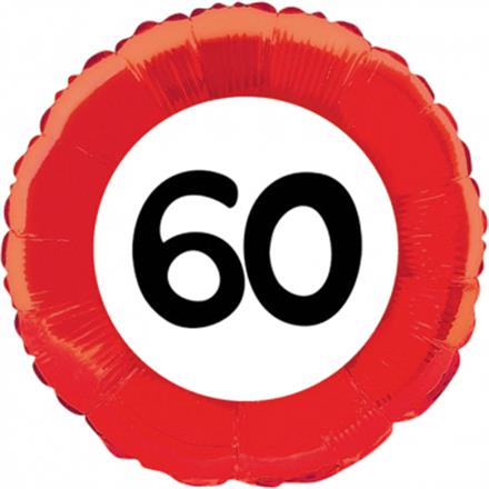 Folienballone rot 60. Geburtstag (45 cm)