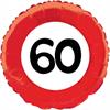 Folienballone rot 60. Geburtstag (45 cm)