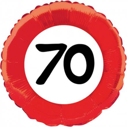 Folienballone rot 70. Geburtstag (45 cm)