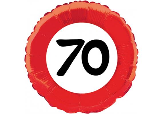 Folienballone rot 70. Geburtstag (45 cm)