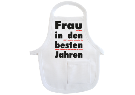 Frau beste Jahre Mini-Schürze
