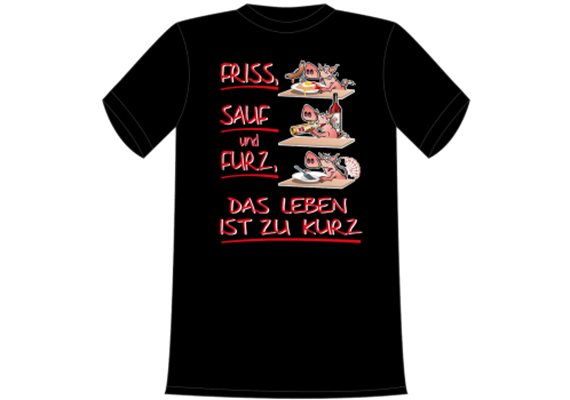 Friss Sauf Furz T-Shirt - L | Bild 1