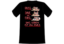 Friss Sauf Furz T-Shirt - XL