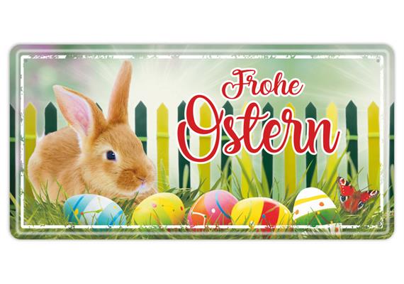 Frohe Ostern Metallschild