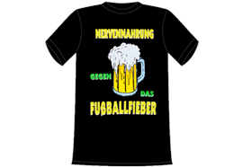 Fussballfieber Bier T-Shirt - L