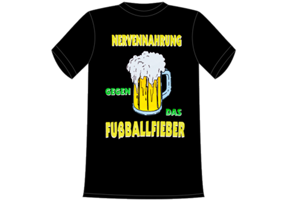 Fussballfieber Bier T-Shirt - M