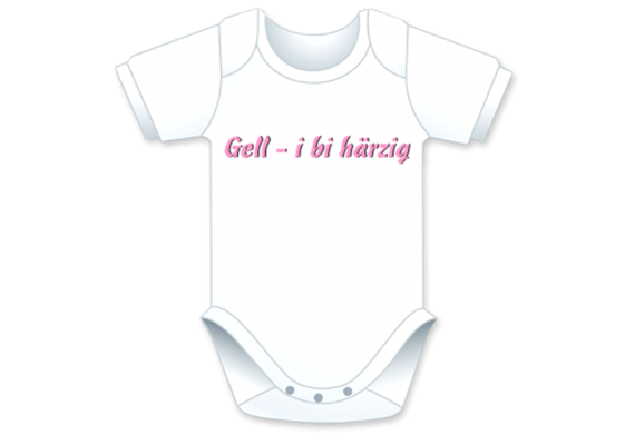 Gäll i bi herzig Body - Grösse 74/80
