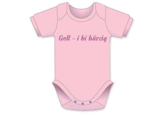 Gäll i bi herzig rosa Body - Grösse 62/68