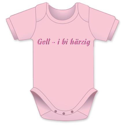 Gäll i bi herzig rosa Body