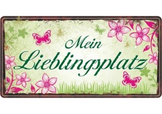 Garten Metallschild Lieblingsplatz