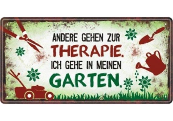 Garten Metallschild Therapie